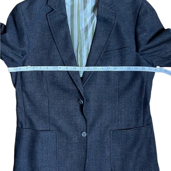 Men’s Charcoal Plaid Bullock & Jones Sport Coat - Size 40R - Picture 10 of 16
